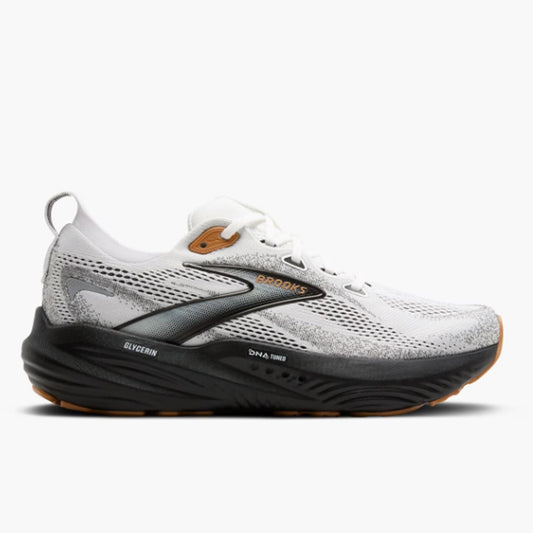 BROOKS MENS GLYCERIN 22 - White/Grey/Black