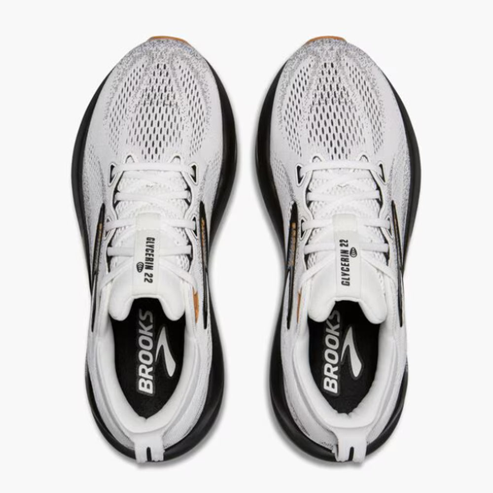 BROOKS MENS GLYCERIN 22 - White/Grey/Black