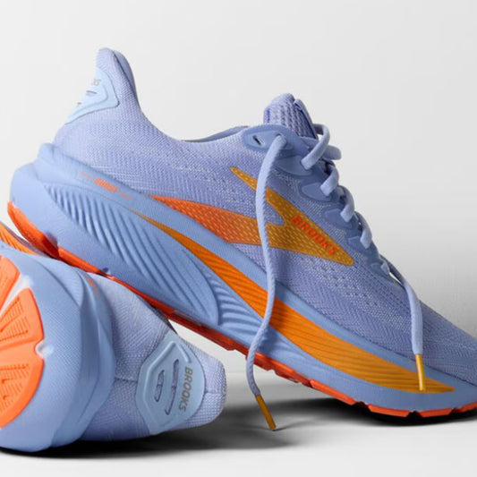 BROOKS WOMENS GHOST 17 - Blue Heron/White/Orange