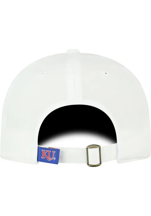 Kansas Jayhawks Adjustable Cotton Hat - White