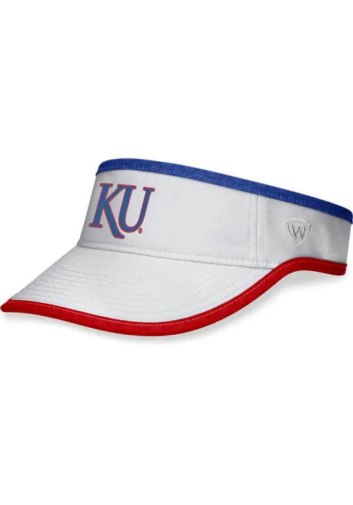Kansas Jayhawks Trajan KU Fundamental Visor - Red/White/Blue