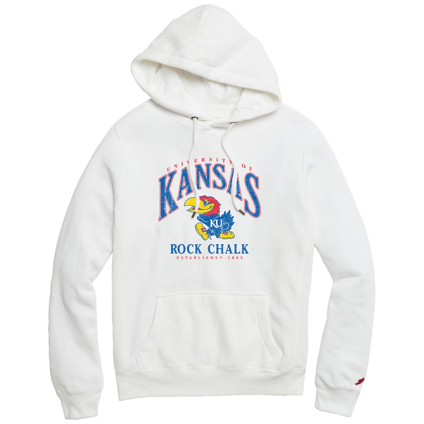 Kansas Jayhawks Rock Chalk Heritage Hoodie - White