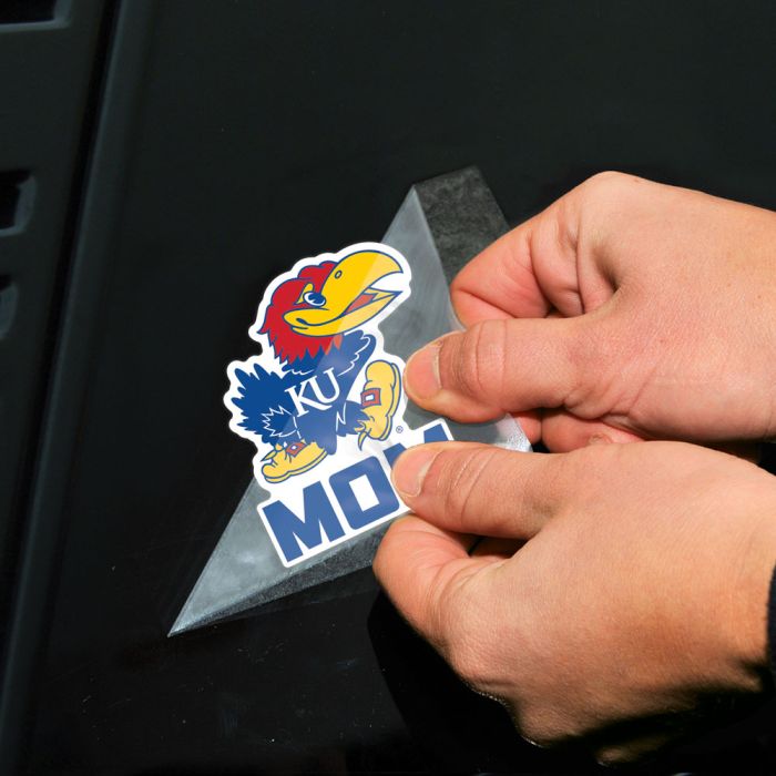 Kansas Jayhawks Mom Perfect Cut Decal 4" X 4"