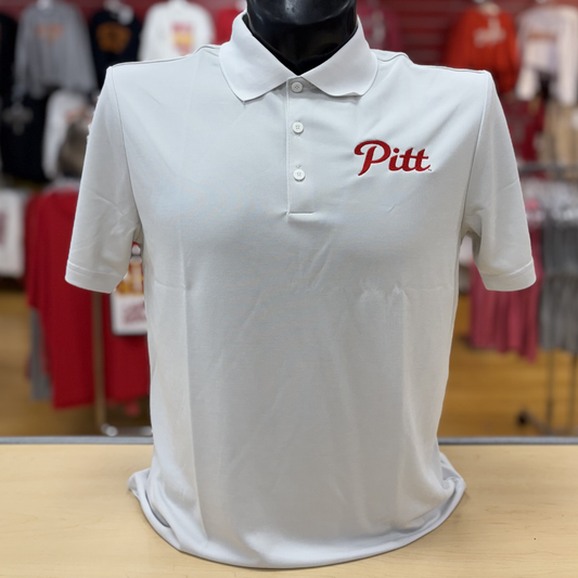 Adidas PSU Script Polo- Light Grey/Red, Black Melange