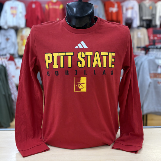 Adidas Pitt State Tee- Red