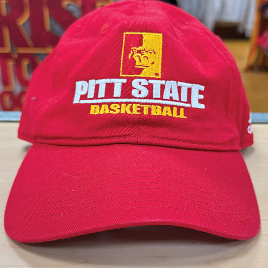 Pitt State Basketball Line Adidas Slouch Hat- Red