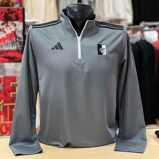 Adidas PSU 3 Stripe Splitface 1/4 Zip- Grey/Black/White