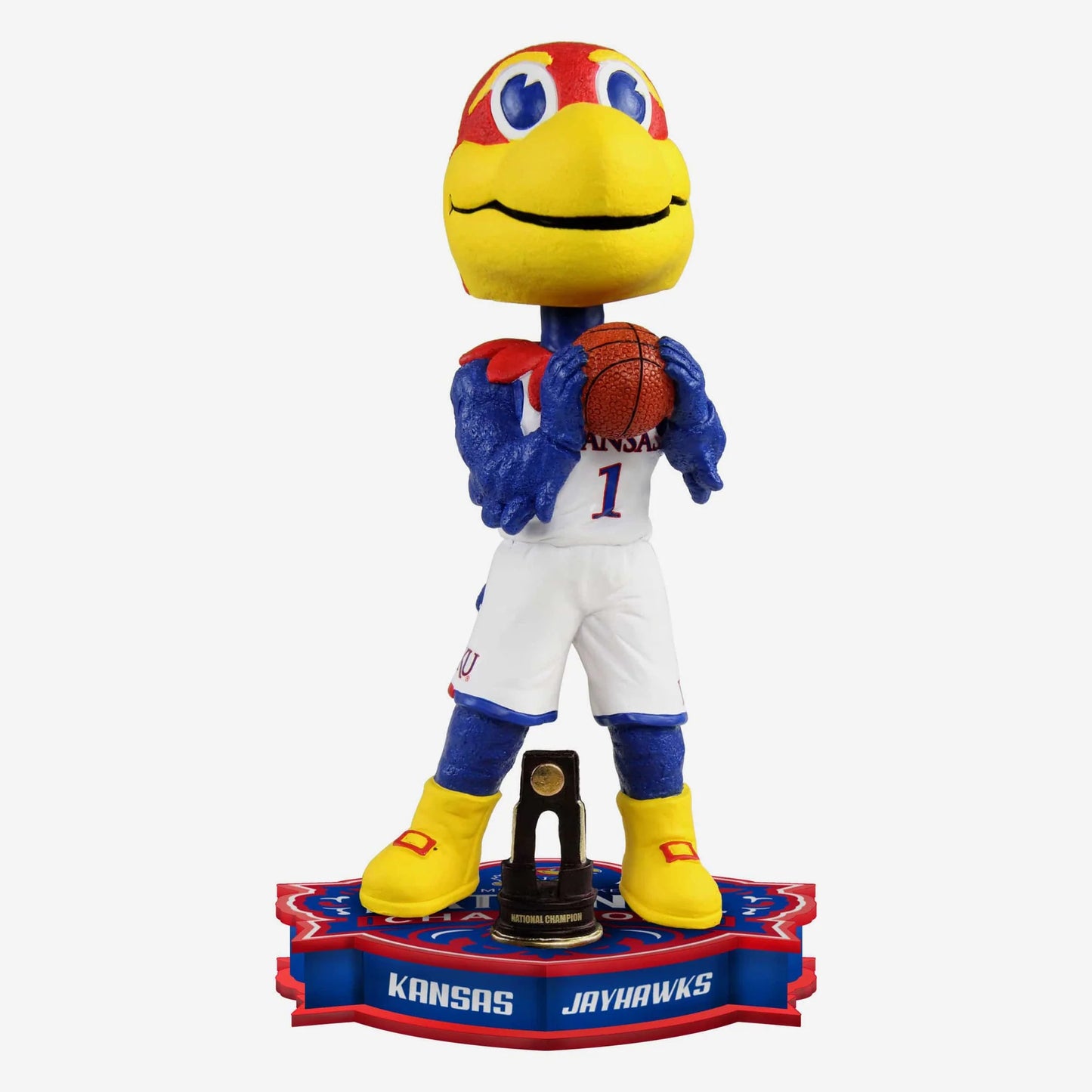 Kansas Jayhawks Big Jay 2022 National Champions Bobblehead Collectable