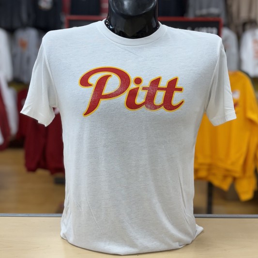 Faded Pitt Tee- White