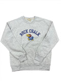Kansas Jayhawks Rock Chalk Faded Crew - Light Grey