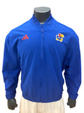Adidas Kansas Jayhawks Woven Full Zip Travel Jacket - Blue