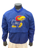 Franchise Club Kansas Jayhawks Alpha Anorak Windbreaker Water Resistant Jacket - Blue