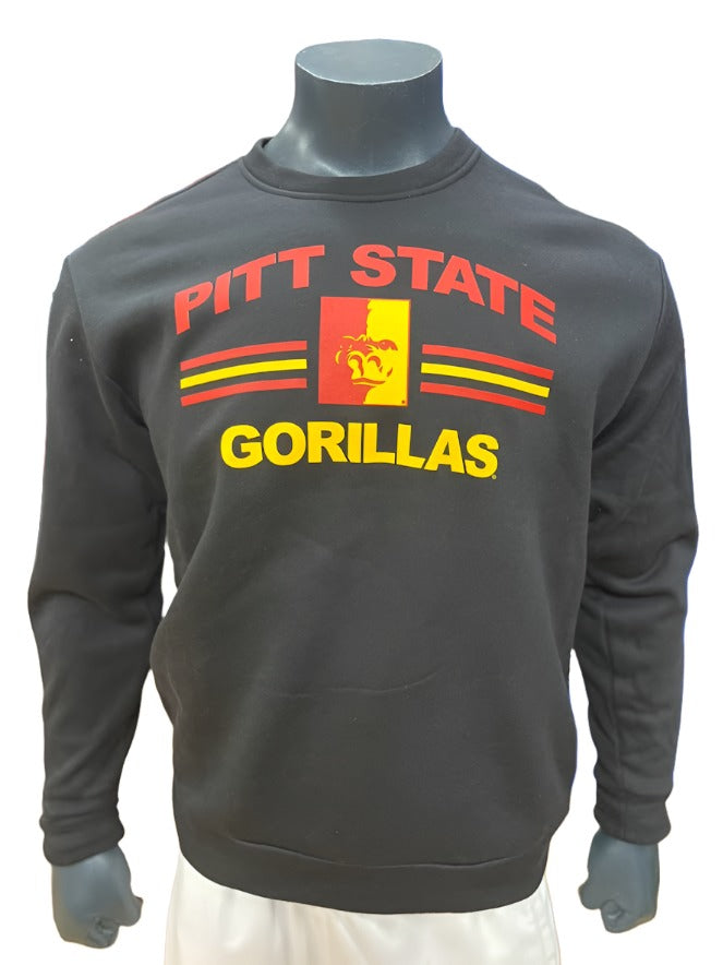 Adidas Pitt State Gorillas Striped Crew - Black