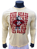 Pitt State Gorillas Repeat Vintage 1950 Logo Long Sleeve Tee - Yellow/Red