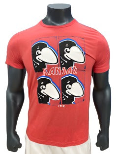 Kansas Jayhawks Vintage 1912 Squares Triblend Tee - Red