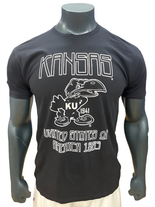 Kansas Jayhawks Vintage 1941 USA Tee - Washed Black
