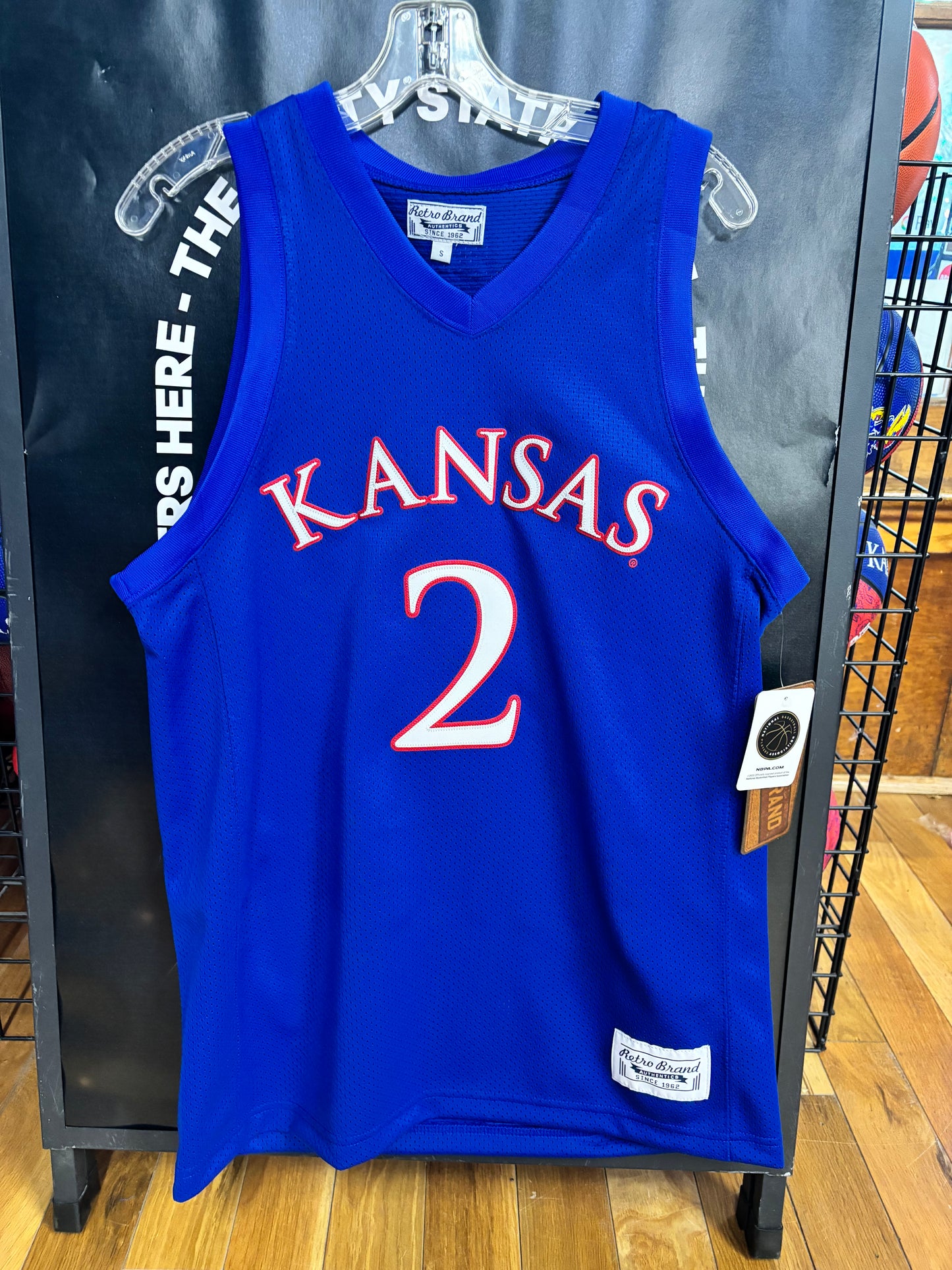 Kansas Jayhawks- Retro Brand-Braun #2 Jersey- Blue