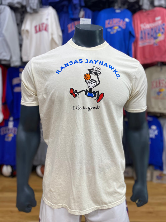 Kansas Jayhawks Life Is Good Basketball T-Shirt
