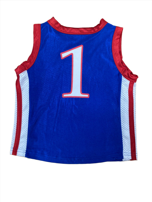 Kansas Jayhawks Basketball Toddler Jersey - Royal/Red/White