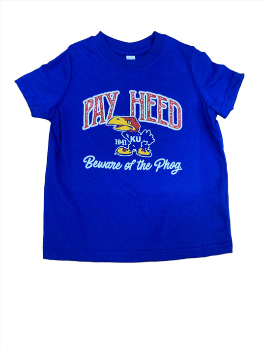 Kansas Jayhawks Vintage 1941 Pay Heed Toddler Tee