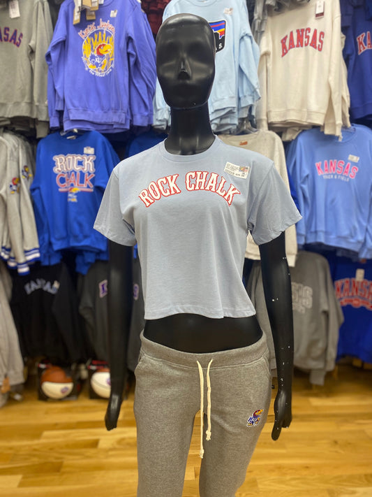Kansas Jayhawks Rock Chalk Arch Crop T-Shirt