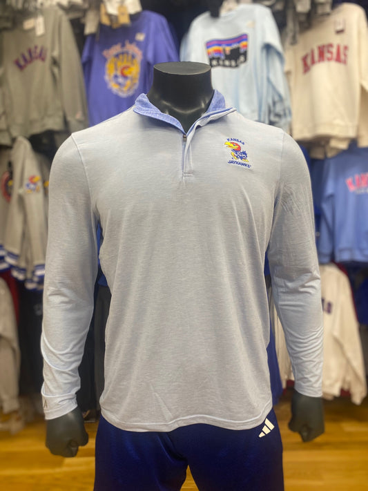 Kansas Jayhawks Blocked Embroidered 1/4 Zip