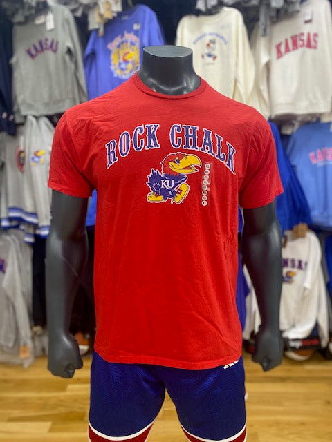 Kansas Jayhawks Rock Chalk Arch Jayhawk T-Shirt