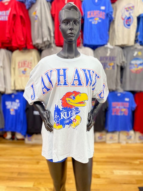 Kansas Jayhawks South Split Oversized T-Shirt