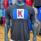 Kansas Jayhawks Gameday Flag Triblend T-Shirt - Dark Grey Heather