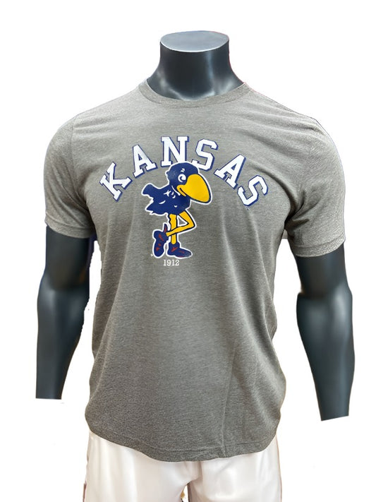 Kansas Jayhawks Vault 1912 Arch Triblend T-Shirt - Grey