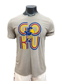 Kansas Jayhawks Vault 1912 Logo Go KU Triblend T-Shirt - Grey
