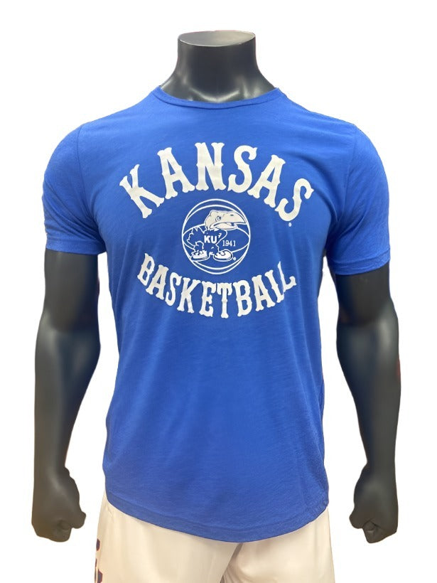 Kansas Jayhawks Basketball 1941 Triblend T-Shirt - Royal Blue