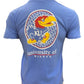 The University of Kansas Anchor Logo + Gameday Flag T-Shirt - Mystic Blue