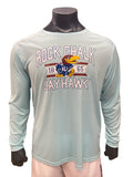 Kansas Jayhawks Rock Chalk Jayhawk UPF 50+ Long Sleeve - Aqua Blue