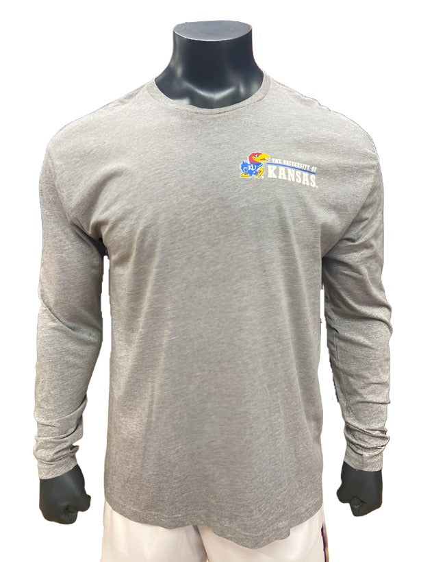 Kansas Jayhawks The University of Kansas Evolution Long Sleeve - Grey