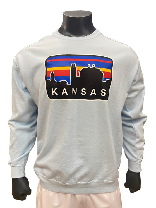 Kansas Jayhawks University Skylike Crew - Chambray Blue