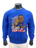 Jalon Daniels Kansas Football Signature Caricature Crew - Royal Blue