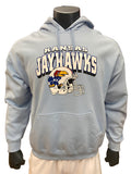 Kansas Jayhawks 1941 Logo Football Helmet Hoodie - Carolina Blue