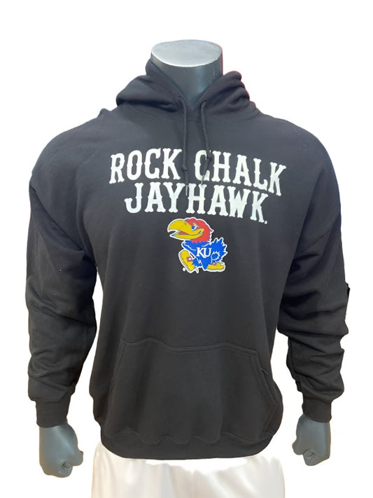 Kansas Jayhawks Rock Chalk Jayhawk Hoodie - Black