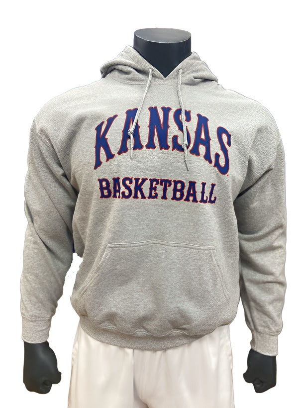 Kansas Basketball Tiffany Arch Hoodie - Grey/Blue