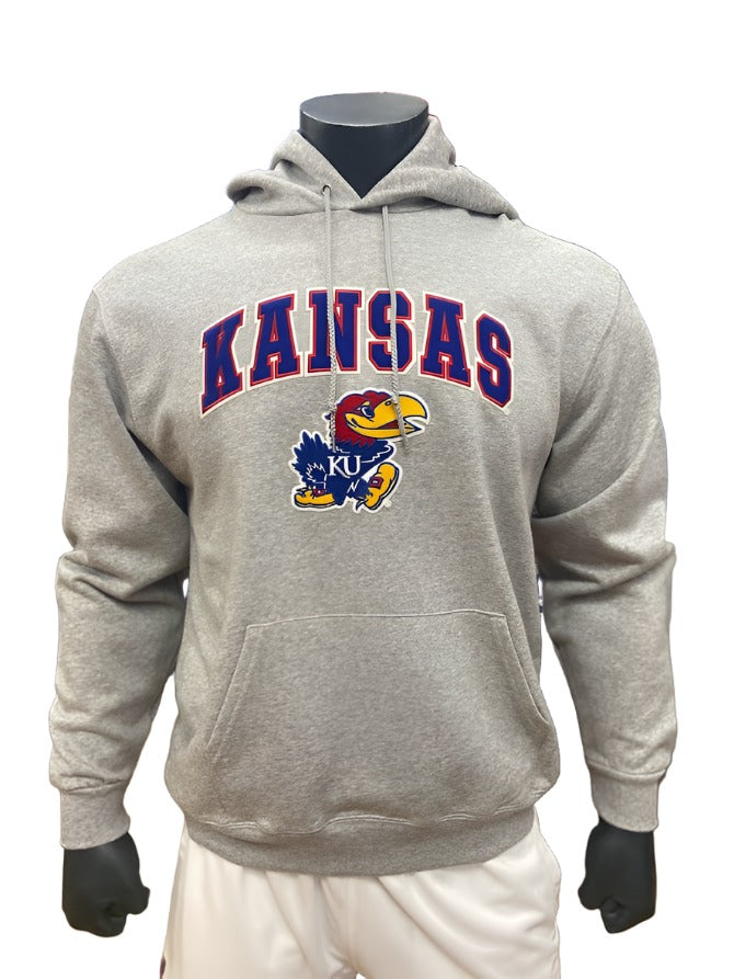 Kansas Jayhawks Champion Hoodie w/ Logo - Grey Heather – Jocks Nitch