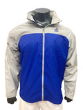 Kansas Jayhawks Columbia Full Zip Hooded Water/Wind Resistant Jacket - Blue/Grey w/ Logo