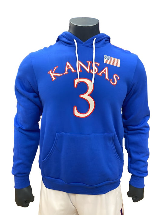 Dajuan Harris Jr. Kansas Basketball Jersey Hoodie #3 - Royal