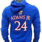 KJ Adams Jr. Kansas Basketball Jersey Hoodie #24 - Royal