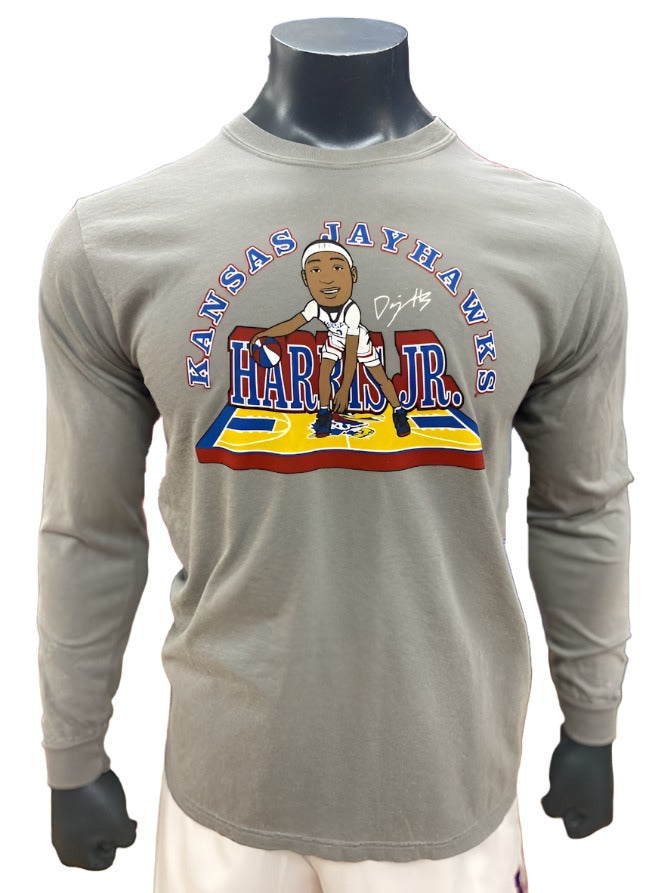 Dejuan Harris Jr. Character + Signature Long Sleeve Tee - Grey