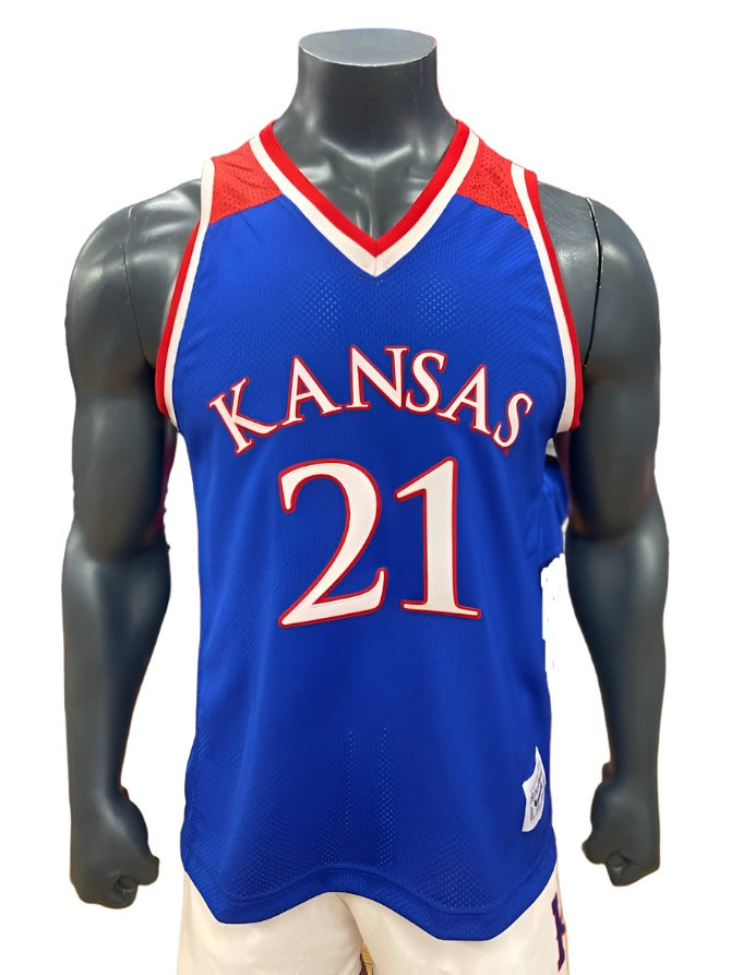 Kansas Jayhawks Joel Embiid Kansas Basketball Jersey #21 - Royal/Red XXL Kansas Jayhawks Joel Embiid Kansas Basketball Jersey #21 - Royal/Red XXL