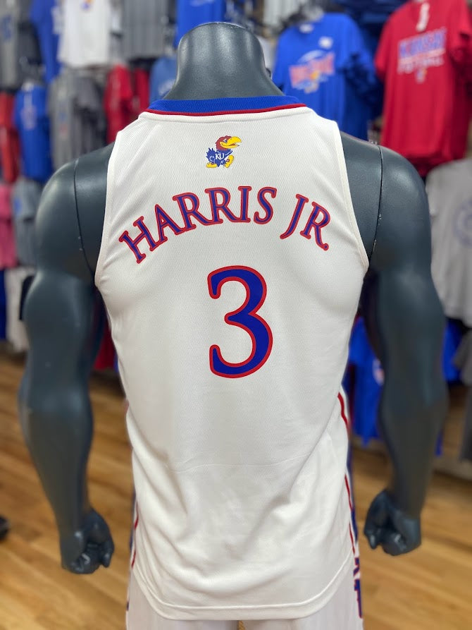 Dajuan Harris Jr. Kansas Basketball Jersey #3 - White