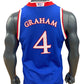 Devonte Graham Kansas Basketball Retro Jersey #4 - Royal