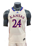 KJ Adams Jr. Kansas Basketball Jersey #24 - White