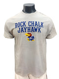 Kansas Jayhawks Rock Chalk Jayhawk T-Shirt - Grey/Blue